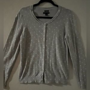 Gray polka dot sweatshirt